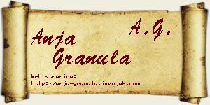 Anja Granula vizit kartica